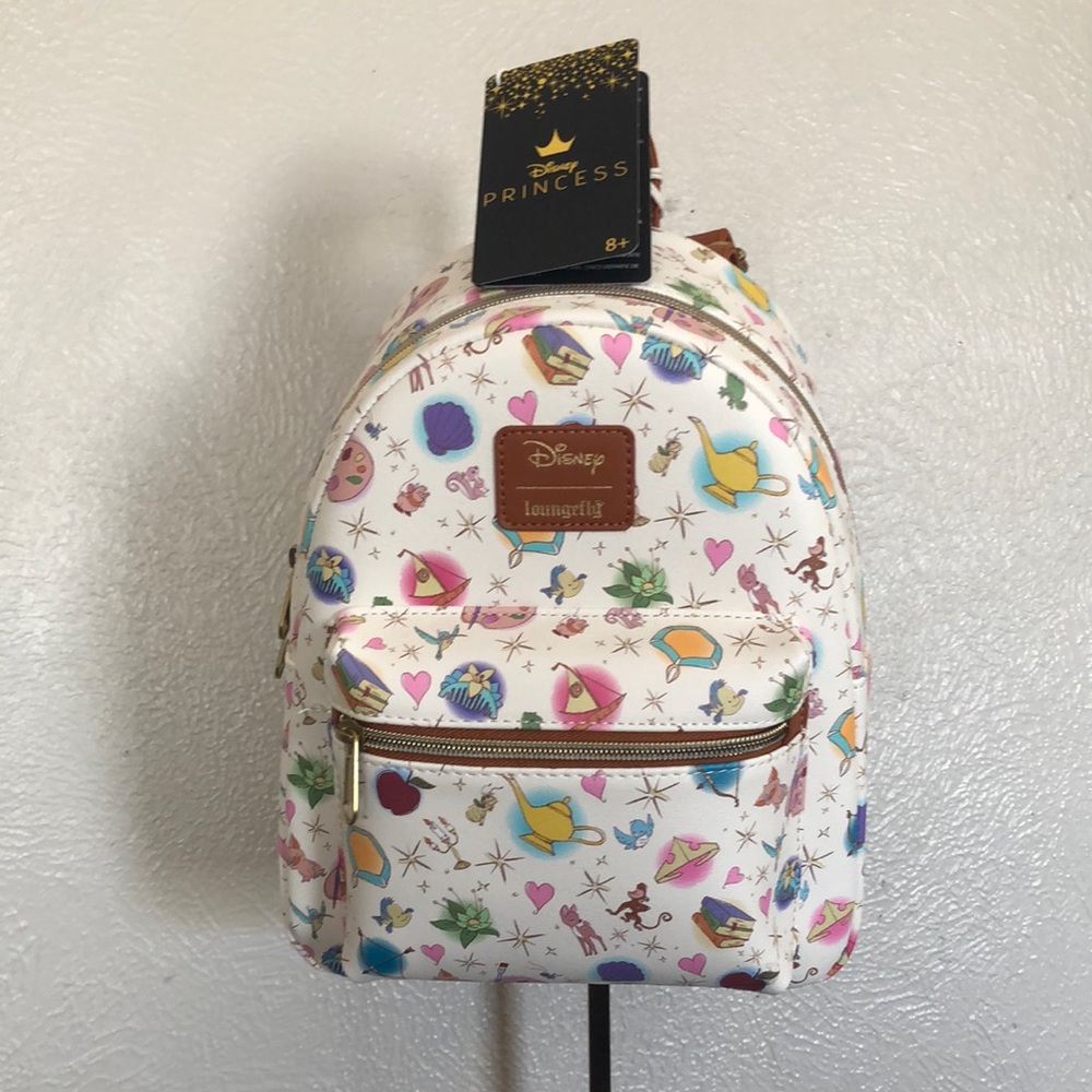 Loungefly Floral Heart Mini Backpack White
